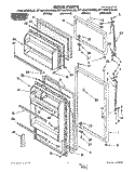 DOOR Diagram and Parts List for RT14HKYAW00  Roper Refrigerator
