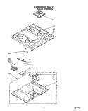 COOKTOP Diagram and Parts List for SF365BEWN0  Whirlpool Range