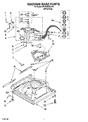 MACHINE BASE PARTS Diagram and Parts List for 8TLSQ9545LW0  Whirlpool Washer