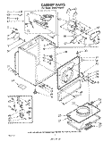 CABINET Diagram and Parts List for LG5921XMW2  Whirlpool Dryer