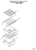 REFRIGERATOR SHELF Diagram and Parts List for RS22BRXBL01  Roper Refrigerator