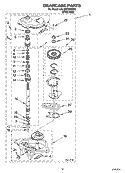 GEARCASE PARTS Diagram and Parts List for 6ALSR7244MW0  Whirlpool Washer