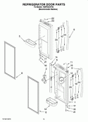 REFRIGERATOR DOOR PARTS Diagram and Parts List for 7GI5FSAXVY00  Whirlpool Refrigerator