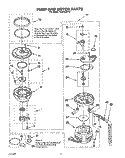 PUMP AND MOTOR Diagram and Parts List for KUDB230Y0  KitchenAid Dishwasher