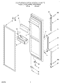 REFRIGERATOR DOOR Diagram and Parts List for 7ED27DQXDN02  Whirlpool Refrigerator