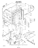 TUB , LITERATURE AND OPTIONAL Diagram and Parts List for DU7200XS1  Whirlpool Dishwasher