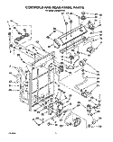 CONTROLS AND REAR PANEL Diagram and Parts List for LA5588XYW0  Whirlpool Washer