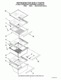 REFRIGERATOR SHELF PARTS Diagram and Parts List for GSF26C5EXB02  Whirlpool Refrigerator