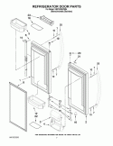 REFRIGERATOR DOOR PARTS Diagram and Parts List for KBFS25EVMS4  KitchenAid Refrigerator