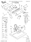 TOP AND CONSOLE, LIT/OPTIONAL Diagram and Parts List for 7MLGQ8000JQ1  Whirlpool Dryer