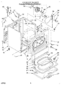 CABINET Diagram and Parts List for KGYE670BAL1  KitchenAid Dryer