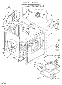 SECTION Diagram and Parts List for LER6644DQ1  Whirlpool Dryer
