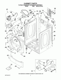 CABINET PARTS Diagram and Parts List for WED9250WR1  Whirlpool Dryer