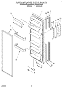 REFRIGERATOR DOOR Diagram and Parts List for RS25AWXBW00  Roper Refrigerator