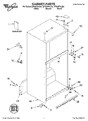 CABINET, LITERATURE Diagram and Parts List for GT9SHTXLB01  Whirlpool Refrigerator