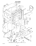 TUB , LIT/OPTIONAL Diagram and Parts List for DU8500XT1  Whirlpool Dishwasher