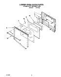 LOWER OVEN DOOR Diagram and Parts List for KEBI271YWH0  KitchenAid Wall Oven