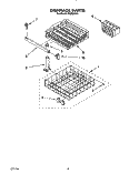 DISHRACK Diagram and Parts List for WU3006X4  Roper Dishwasher