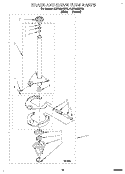 BRAKE AND DRIVE TUBE Diagram and Parts List for 2LSR5233BW0  Whirlpool Washer