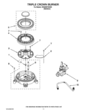 TRIPLE CROWN BURNER Diagram and Parts List for KDSS907SSS05  KitchenAid Range