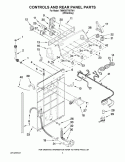 CONTROLS AND REAR PANEL PARTS Diagram and Parts List for 7MWS87750TW1  Whirlpool Washer