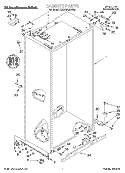 CABINET Diagram and Parts List for KSSS36QDW03  KitchenAid Refrigerator