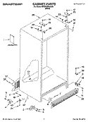 CABINET PARTS Diagram and Parts List for BRS70CBANA00  Whirlpool Refrigerator