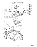 MACHINE BASE Diagram and Parts List for 6LA9320XTW1  Whirlpool Washer