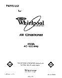 SECTION Diagram and Parts List for AC1052XM0  Whirlpool Air Conditioner