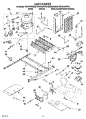 UNIT PARTS Diagram and Parts List for GD5NHAXST00  Whirlpool Refrigerator