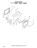 DOOR PARTS Diagram and Parts List for KGRS303BBL0  KitchenAid Range