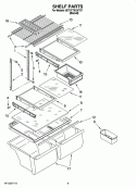 SHELF PARTS, OPTIONAL PARTS Diagram and Parts List for 8ET1FTKXKT07  Whirlpool Refrigerator