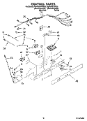CONTROL PARTS Diagram and Parts List for KSRG25FVMS00  KitchenAid Refrigerator