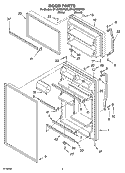 DOOR PARTS Diagram and Parts List for ET1GHMXPT00  Whirlpool Refrigerator