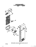 AIR FLOW Diagram and Parts List for 4ED25PWXWN01  Whirlpool Refrigerator