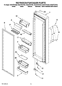 REFRIGERATOR DOOR PARTS Diagram and Parts List for GS6NVEXSY00  Whirlpool Refrigerator