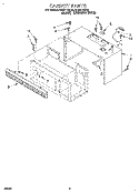 CABINET Diagram and Parts List for MHE11RDB0  Roper Microwave