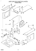 AIRFLOW AND CONTROL Diagram and Parts List for X18004D02  Roper Air Conditioner