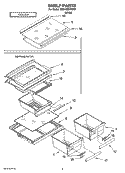 SHELF PARTS, OPTIONAL PARTS (NOT INCLUDED) Diagram and Parts List for MTB1852VRW01  Whirlpool Refrigerator