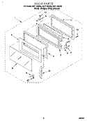 DOOR Diagram and Parts List for MH7115XBQ4  Whirlpool Microwave