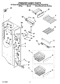 FREEZER LINER PARTS Diagram and Parts List for GC5NHAXSY03  Whirlpool Refrigerator