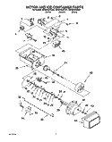 MOTOR AND ICE CONTAINER Diagram and Parts List for GD5SHGXKQ01  Whirlpool Refrigerator