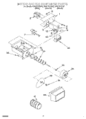 MOTOR AND ICE CONTAINER Diagram and Parts List for ED25TEXHN02  Whirlpool Refrigerator