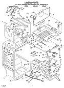 LINER Diagram and Parts List for KTRS22ELBT01  Whirlpool Refrigerator