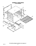 INTERNAL OVEN Diagram and Parts List for FGP325VW2  Roper Range
