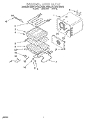 INTERNAL OVEN Diagram and Parts List for KEBS107BAL3  KitchenAid Wall Oven