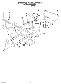 CONTROL PANEL PARTS Diagram and Parts List for LHW0050PQ0  Whirlpool Washer