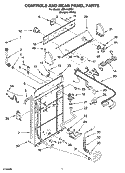 CONTROL AND REAR PANEL PARTS Diagram and Parts List for LBR4132PQ1  Whirlpool Washer