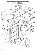 CONTROL AND REAR PANEL PARTS Diagram and Parts List for LBR4132PQ2  Whirlpool Washer