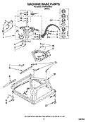 MACHINE BASE PARTS Diagram and Parts List for TAWB300RW0  Estate Washer